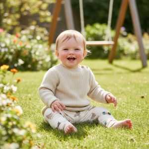 Klein baby | Gebreide sweater natural