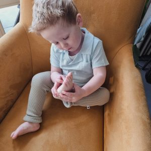 Klein baby | Broekje wafel groen