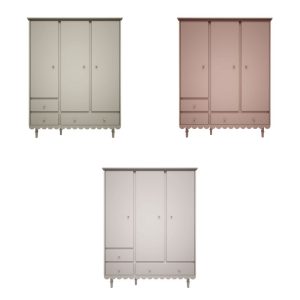 3 deurs kinderkamer kledingkast Babushka