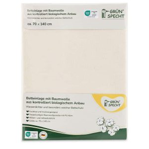 Wasbare Matrasbeschermer – Biologisch Katoen – 70×140 cm – Grünspecht