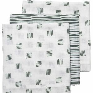 HYDROFIELE LUIERS 3-PACK BLOCK STRIPE – FOREST GREEN – 70X70CM