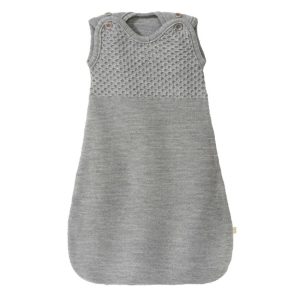 Gebreide wollen slaapzak mouwloos Grijs