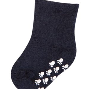 Wollen sokken met anti slip – Navy