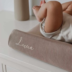 Aankleedkussenhoes mokka rib