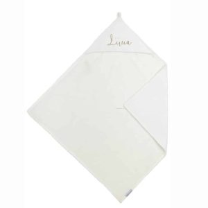 WIKKELDOEK BOUCLÉ – OFFWHITE – 80X80CM – MET NAAM