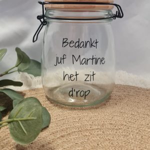Drop pot / juf bedankje