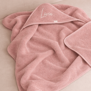 WIKKELDOEK BASIC JERSEY – PINKSTONE – 80X80CM – MET NAAM