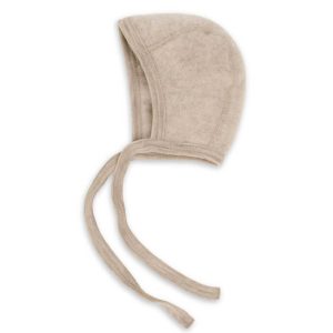Strikmutsje wolfleece zand