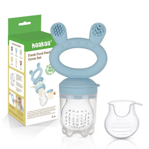 Fruitspeen en Bijtring – Siliconen – Blauw – Haakaa