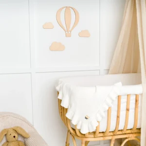 Knit ruffle deken ivory