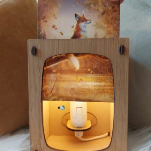 Kaartenlampje eiken