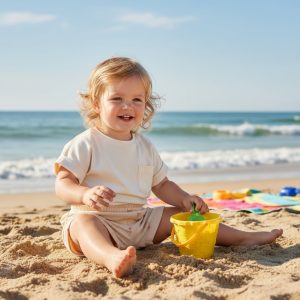 Klein Baby | T-shirt pocket creme