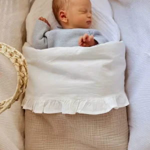 Teddy deken & ruffle laken small