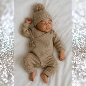 Wrap playsuit hazelnut