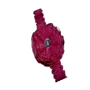 Baby haarband flower felroze
