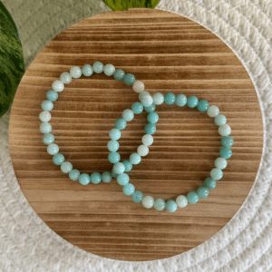 Amazoniet kogelarmband 6mm dames