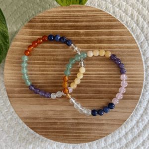 Chakra (7-kleuren) kogelarmband 6mm dames