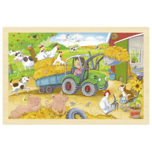 Houten Puzzel Tractor
