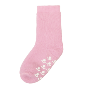 Wollen sokken met anti slip – Roze