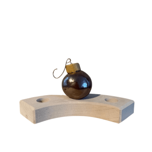 Kerstbal Brons steker