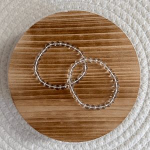 Bergkristal kogelarmband 6mm kind