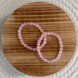 Rozekwarts kogelarmband 6mm kind