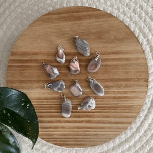 Roze Botswana Agaat edelsteen hanger – Troost & Harmonie