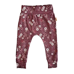 Broekje bloemen magenta