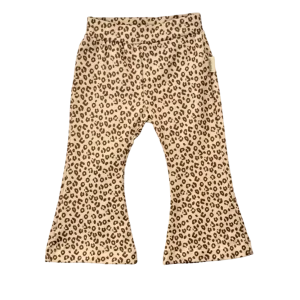 Flared broek mini panterprint