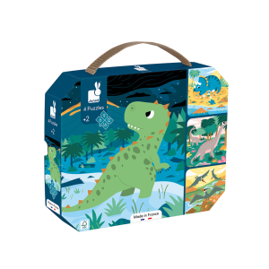 Janod | Dinosaurus puzzel 4 stuks