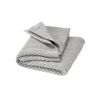 Baby deken wol Honeycomb grijs