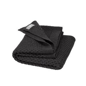 Baby deken wol Honeycomb antraciet