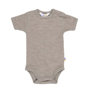 Romper korte mouw wol – sesam