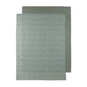 Meyco lakentje 2-pack cheetah forrest green