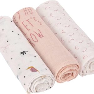 Lässig Hydrofiele luier swaddle doek 3 stuks Garden Explorer Girls 80 x 80 cm