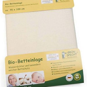 Wasbare Matrasbeschermer – Biologisch Katoen – 70×100 cm – Grünspecht
