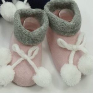 Baby sokken roze PomPom