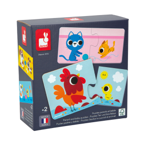 Janod | Ouders en babydieren puzzel