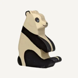Holztiger pandabeer zittend