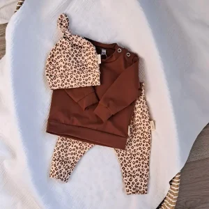 Babykleding set panterprint