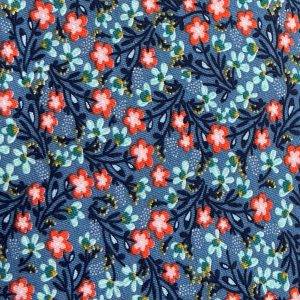 Broekje bloemen blauw